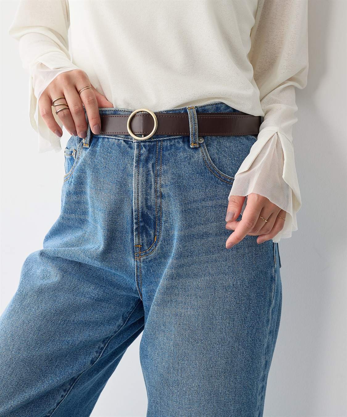 anyfee 【anyfee/プラスサイズ】無段階レザー調シンプルベルト_sub_20