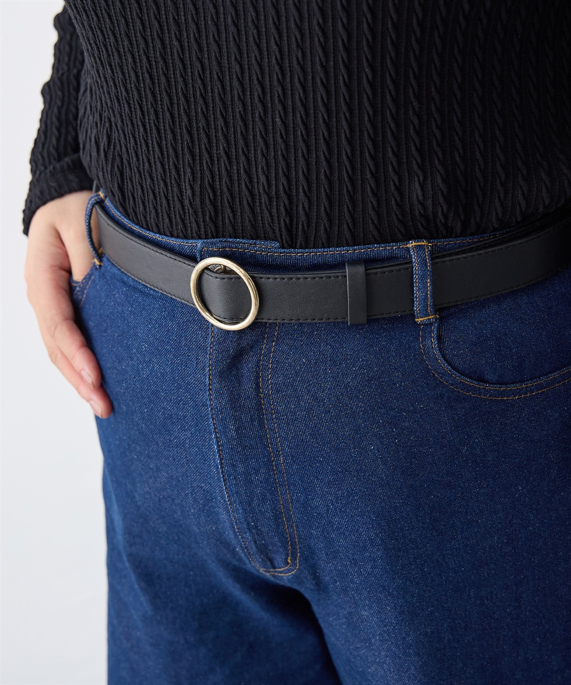 anyfee 【anyfee/プラスサイズ】無段階レザー調シンプルベルト_sub_27