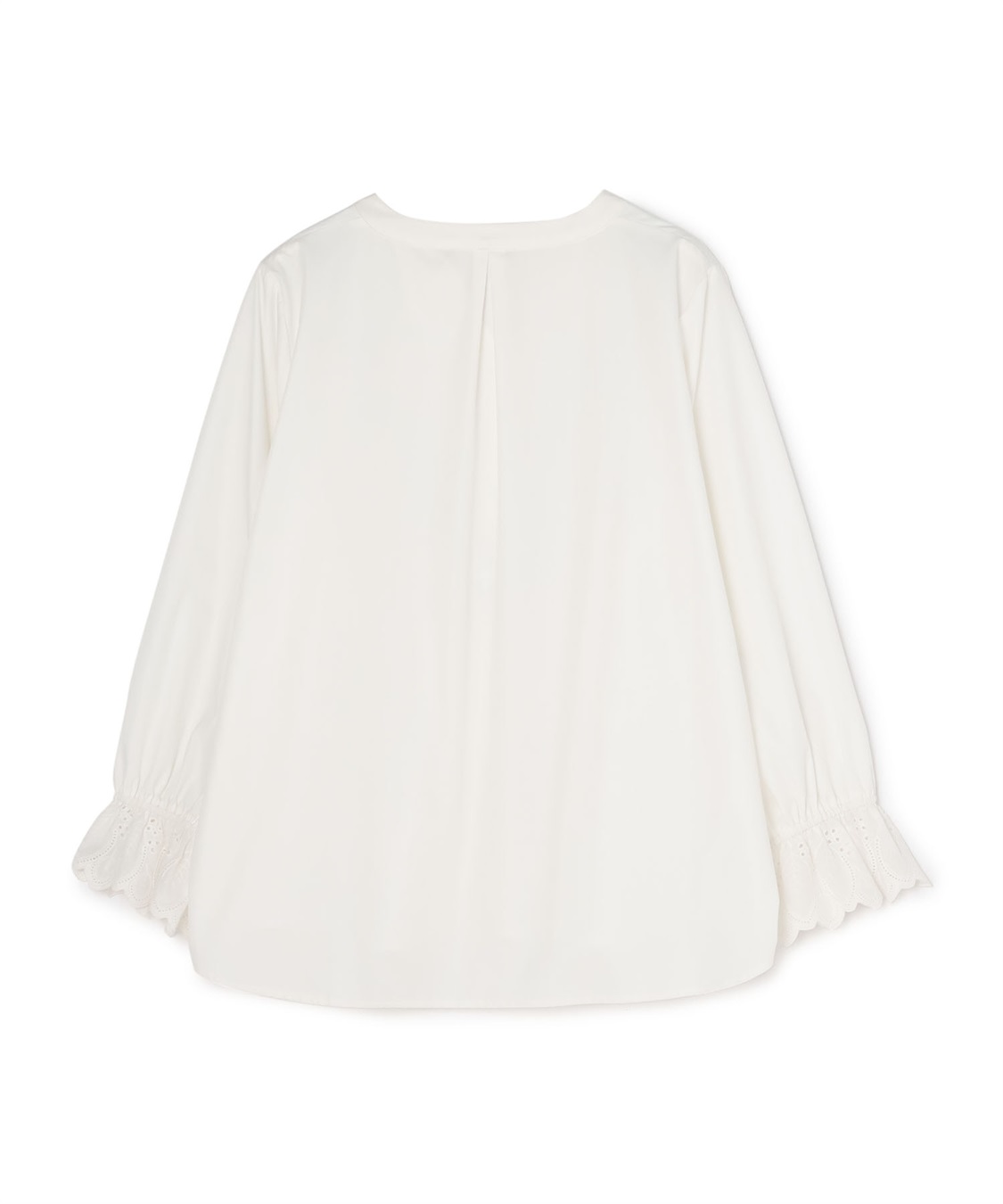 anyfee 【anyfee/プラスサイズ】袖口レースノーカラーブラウス_sub_23