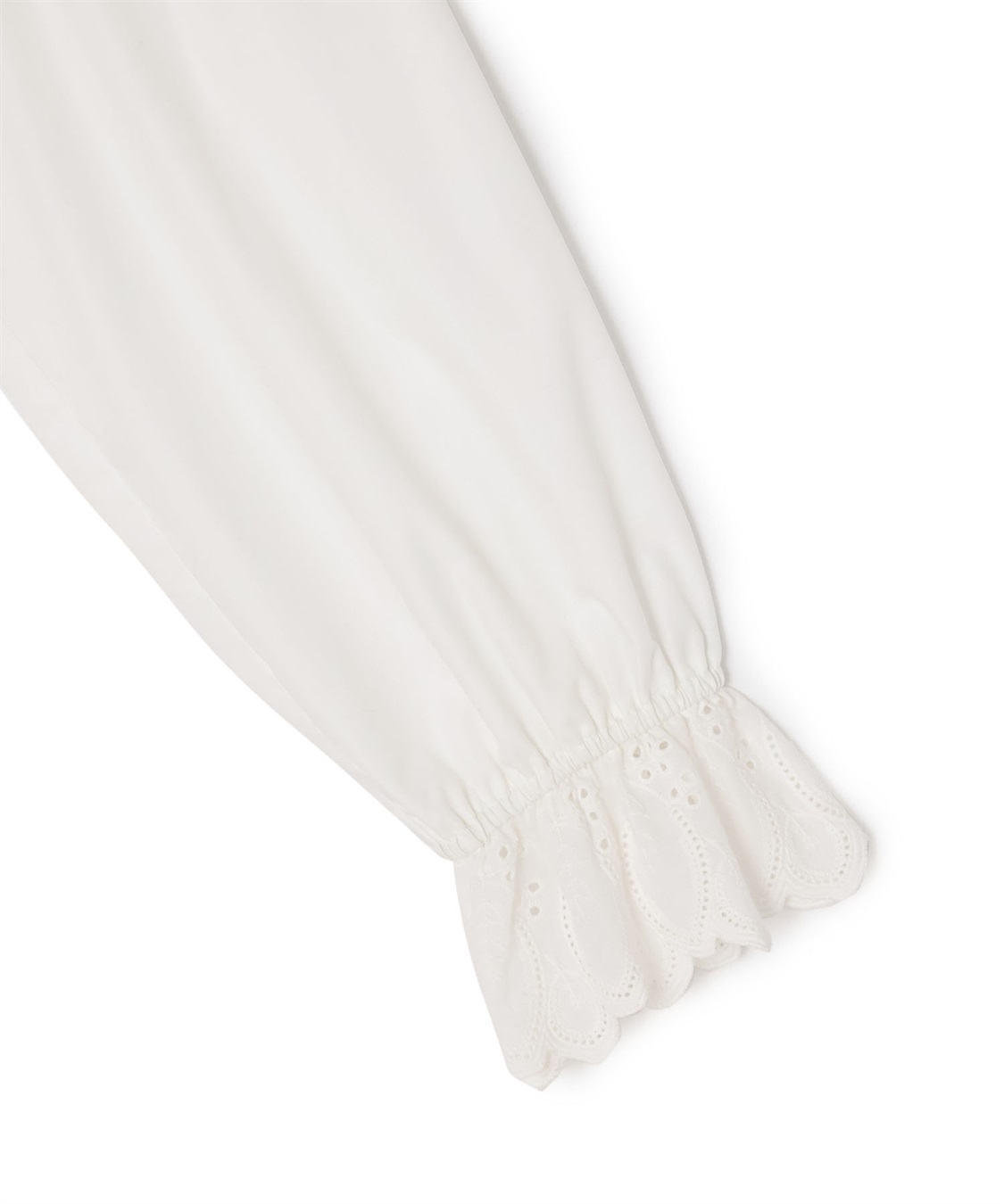 anyfee 【anyfee/プラスサイズ】袖口レースノーカラーブラウス_sub_25