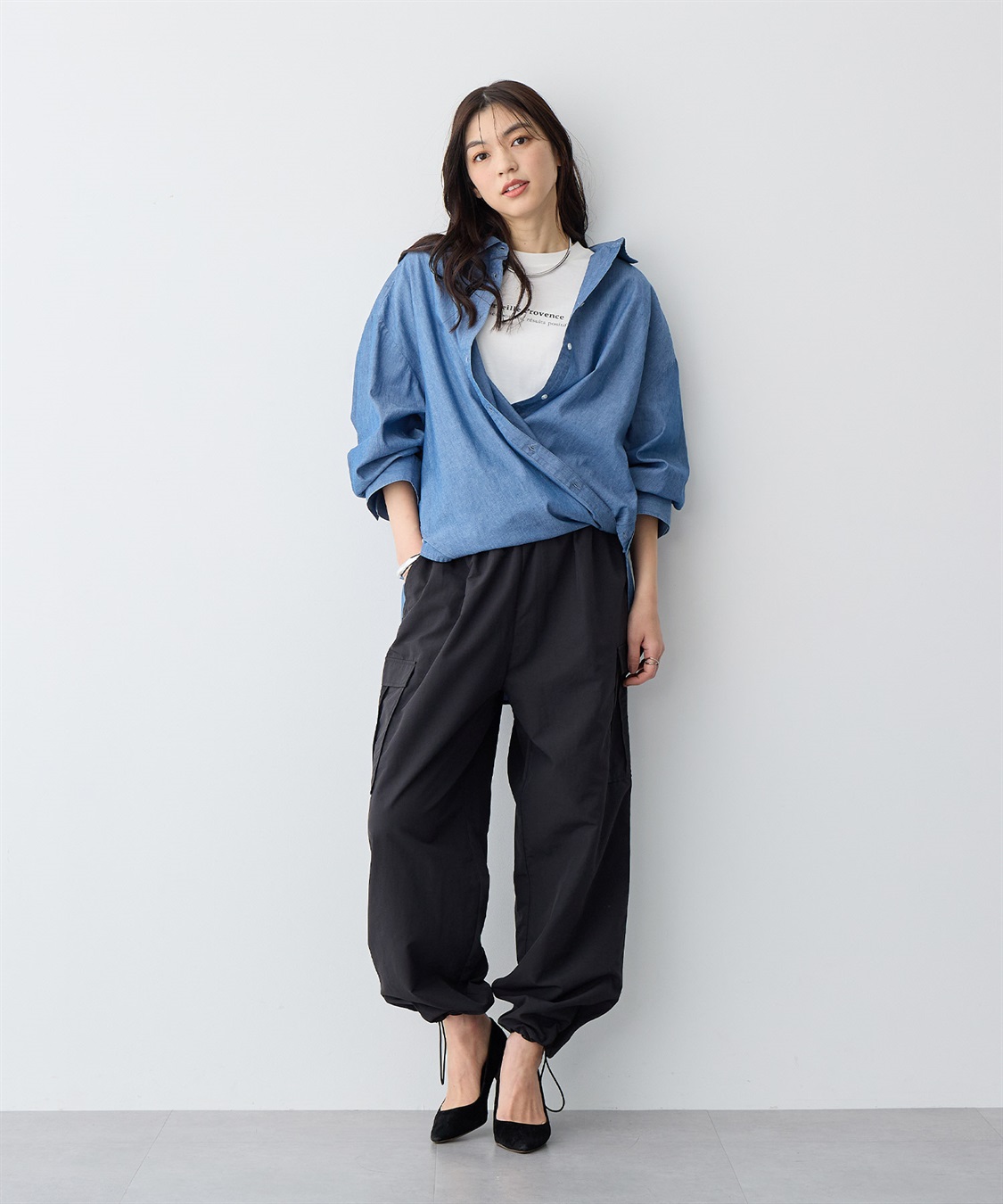 Life Style by cross marche 【anyfee/プラスサイズ】撥水ドロストカーゴパンツ_sub_2