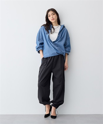Life Style by cross marche 【anyfee/プラスサイズ】撥水ドロストカーゴパンツ_subthumb_2