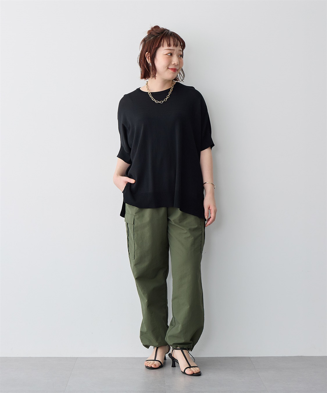 Life Style by cross marche 【anyfee/プラスサイズ】撥水ドロストカーゴパンツ_sub_7