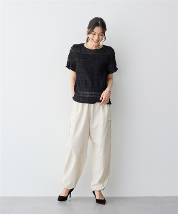 Life Style by cross marche 【anyfee/プラスサイズ】撥水ドロストカーゴパンツ_subthumb_12