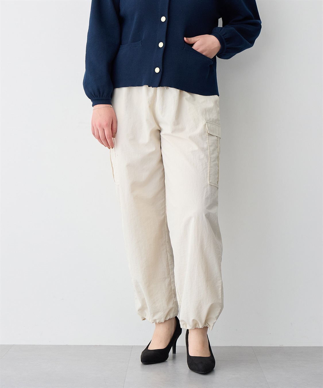 Life Style by cross marche 【anyfee/プラスサイズ】撥水ドロストカーゴパンツ_sub_14