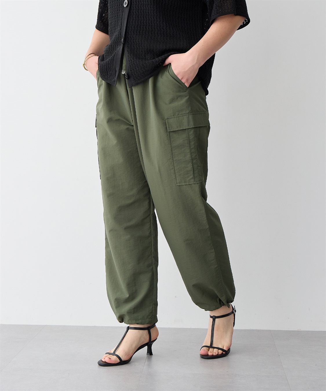 Life Style by cross marche 【anyfee/プラスサイズ】撥水ドロストカーゴパンツ_sub_16