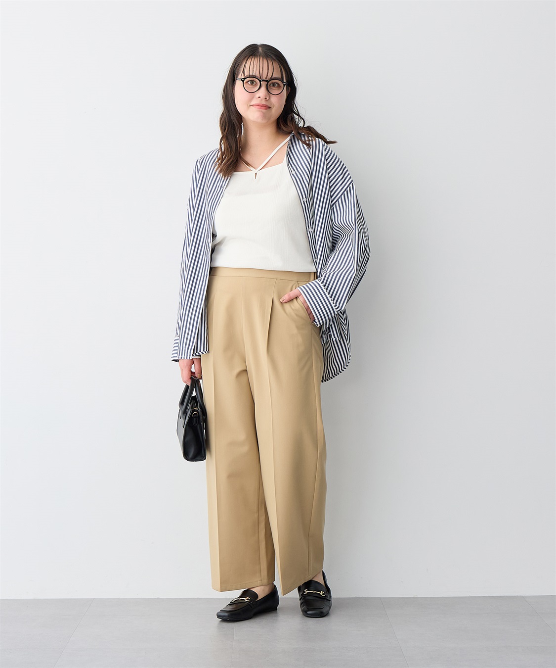 anyfee 【anyfee/プラスサイズ】ツイルタックワイドパンツ《接触冷感/ストレッチ》_sub_18