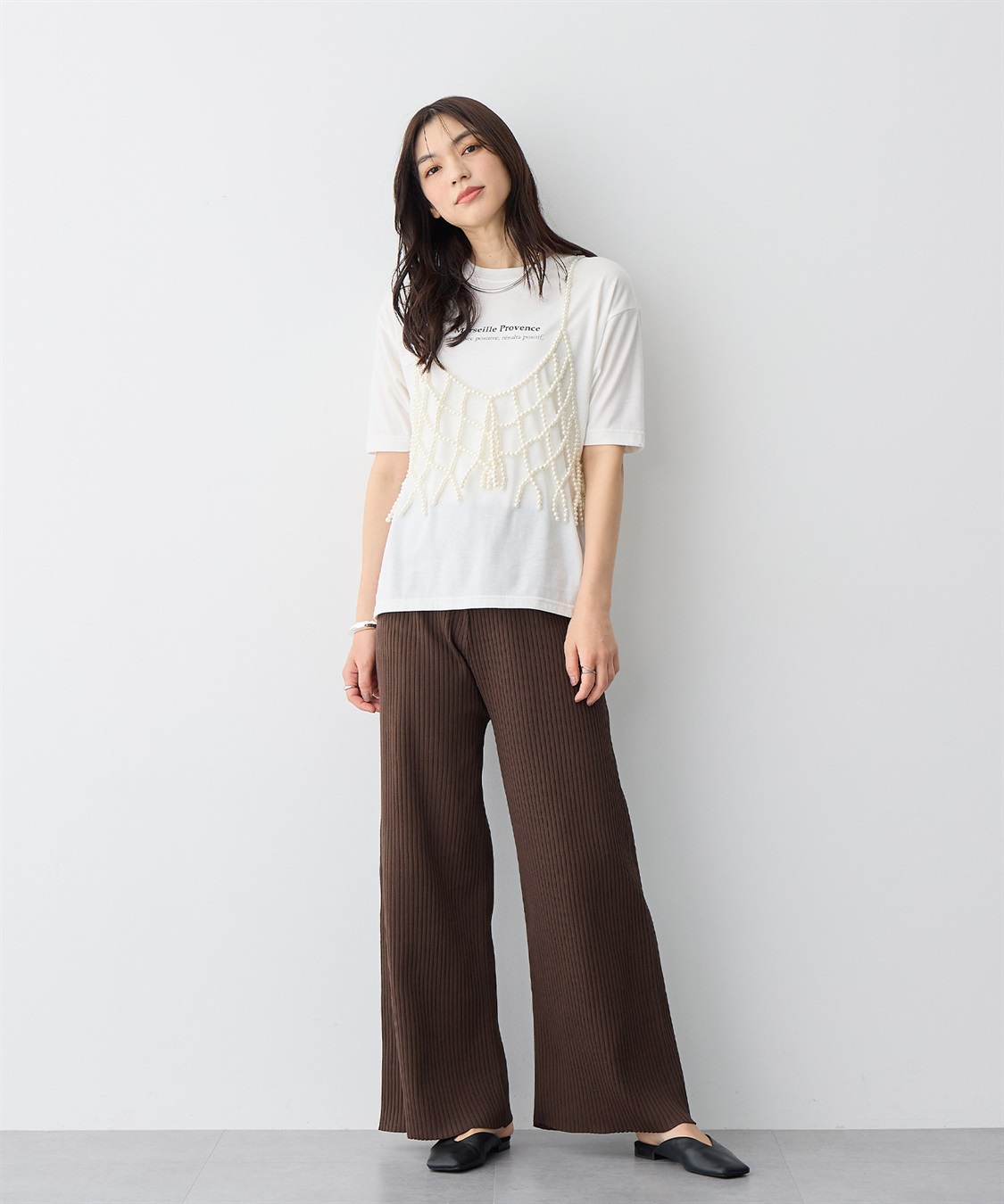 anyfee 【anyfee/大きいサイズ】ウォームタッチすっきりセミワイドニットパンツ《低身長サイズ有》◆新色追加◆_sub_3