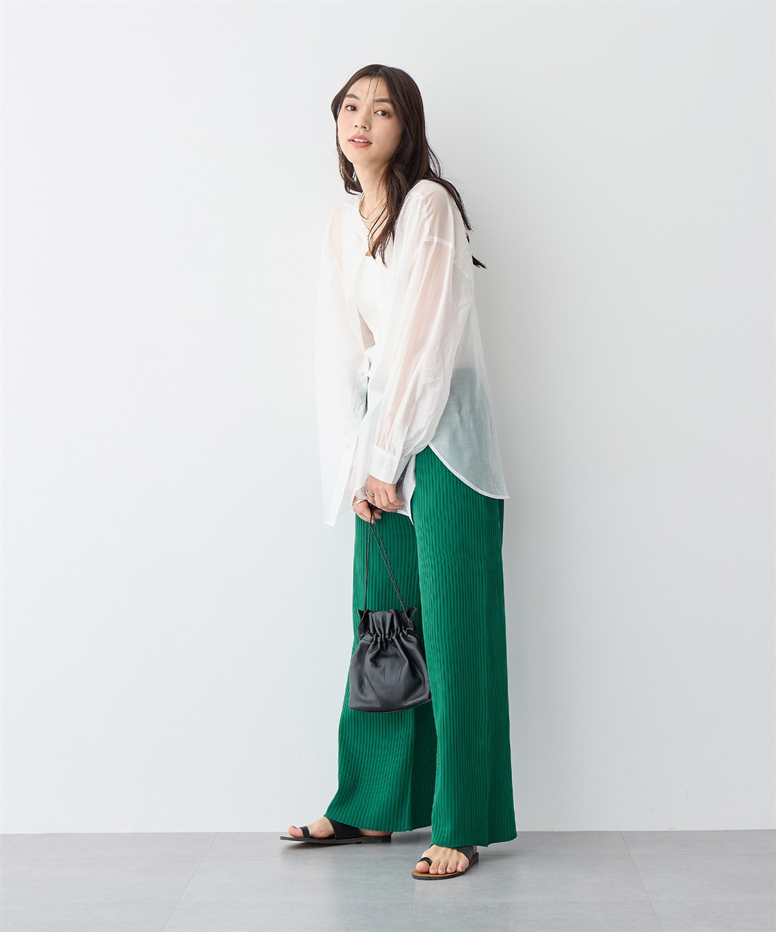 anyfee 【anyfee/大きいサイズ】ウォームタッチすっきりセミワイドニットパンツ《低身長サイズ有》◆新色追加◆_sub_14