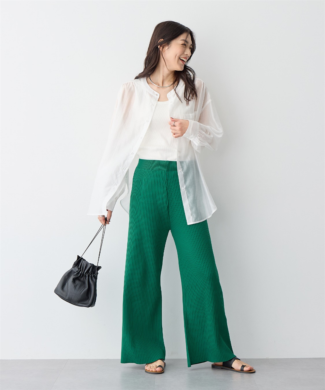 anyfee 【anyfee/大きいサイズ】ウォームタッチすっきりセミワイドニットパンツ《低身長サイズ有》◆新色追加◆_sub_15