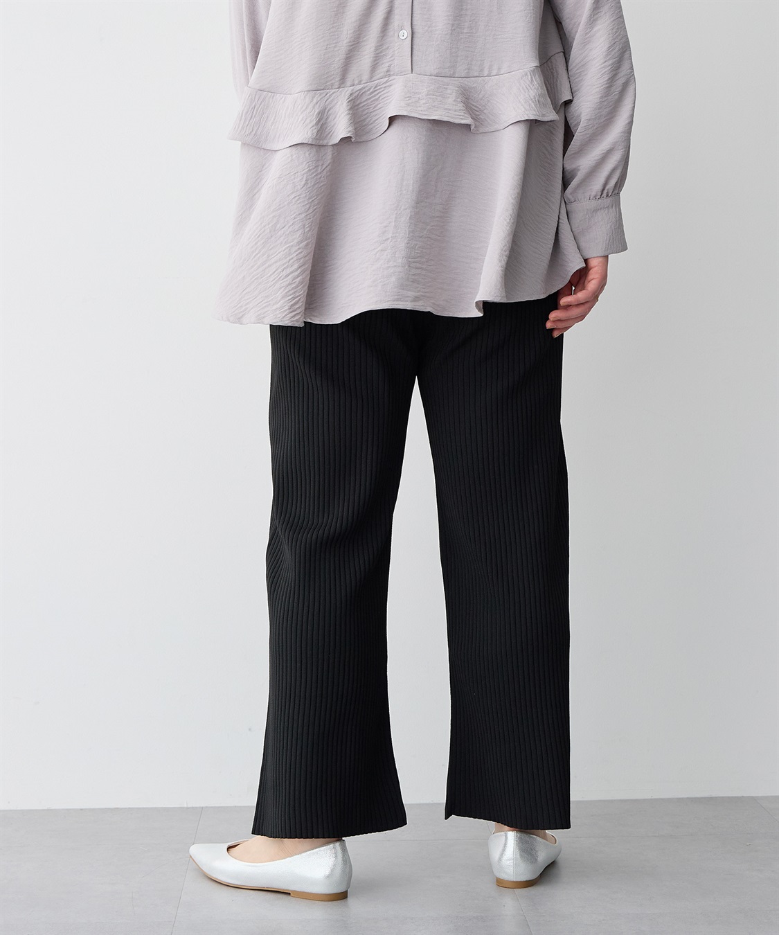 anyfee 【anyfee/大きいサイズ】ウォームタッチすっきりセミワイドニットパンツ《低身長サイズ有》◆新色追加◆_sub_23