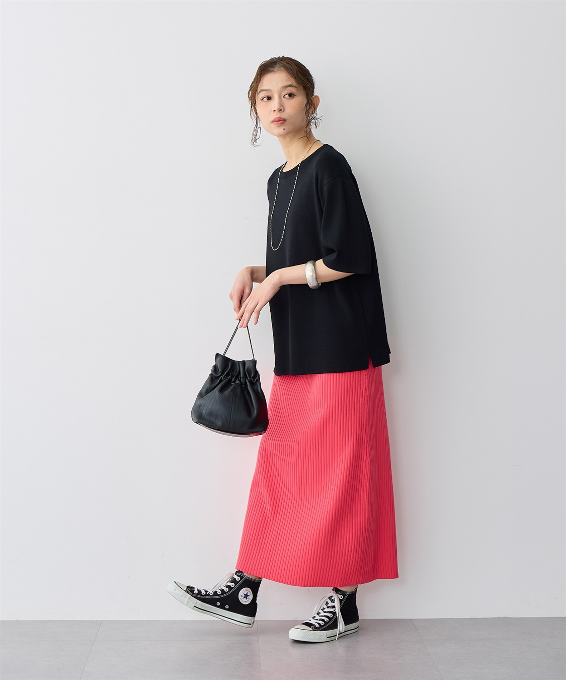 anyfee 【anyfee/プラスサイズ】ドライタッチ半袖ニット《接触冷感/洗濯可能》_sub_10