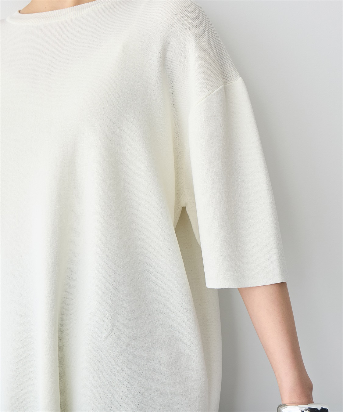 anyfee 【anyfee/プラスサイズ】ドライタッチ半袖ニット《接触冷感/洗濯可能》_sub_17