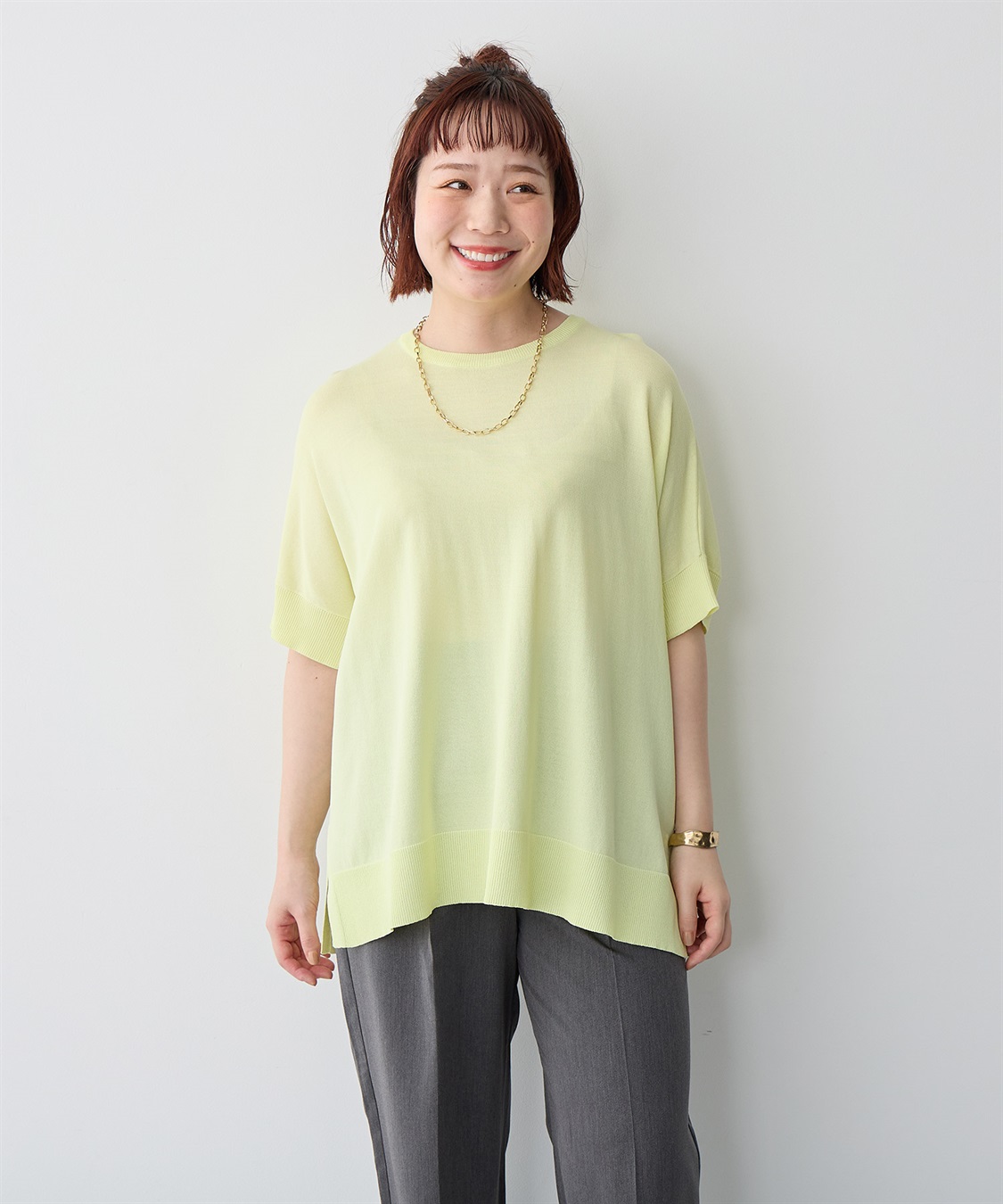 anyfee 【anyfee/大きいサイズ】ドライタッチドルマンニット◆新色追加◆《接触冷感/マシンウォッシャブル》_sub_4