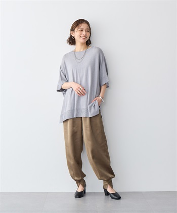 Life Style by cross marche 【anyfee/プラスサイズ】ドライタッチドルマンニット《接触冷感/マシンウォッシャブル》_subthumb_6