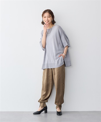 Life Style by cross marche 【anyfee/プラスサイズ】ドライタッチドルマンニット《接触冷感/マシンウォッシャブル》_subthumb_7