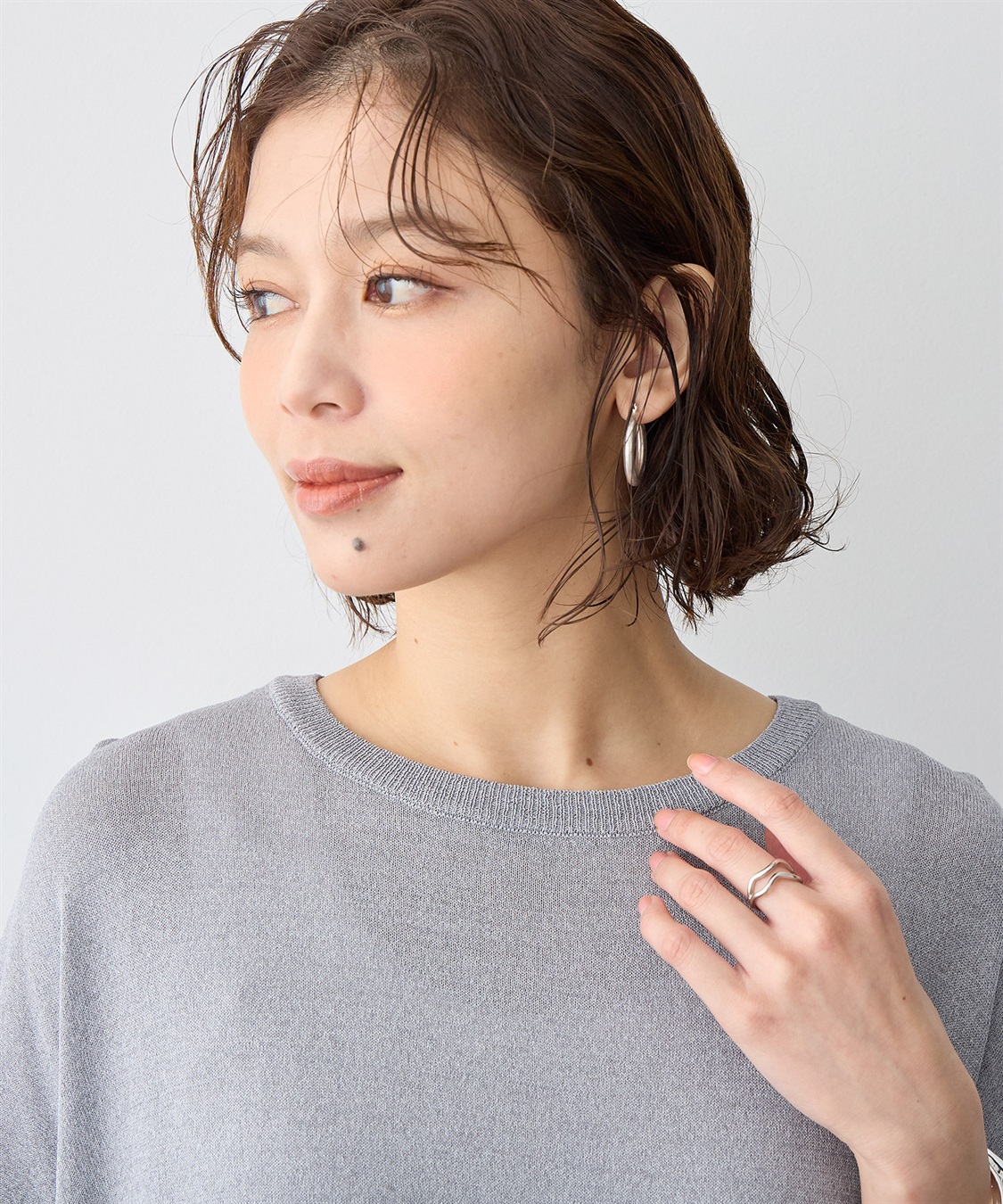 anyfee 【anyfee/大きいサイズ】ドライタッチドルマンニット◆新色追加◆《接触冷感/マシンウォッシャブル》_sub_9