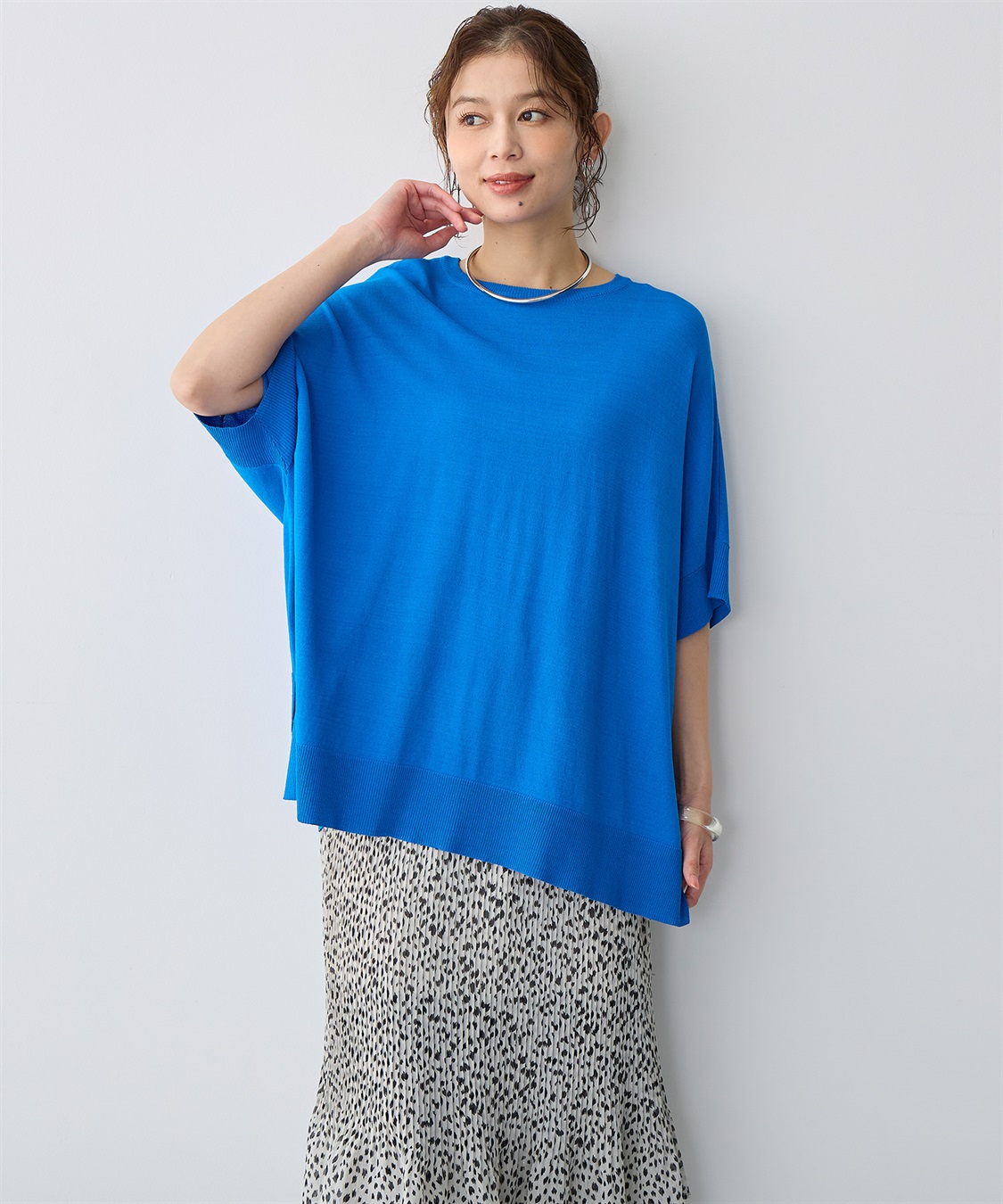 anyfee 【anyfee/大きいサイズ】ドライタッチドルマンニット◆新色追加◆《接触冷感/マシンウォッシャブル》_sub_16