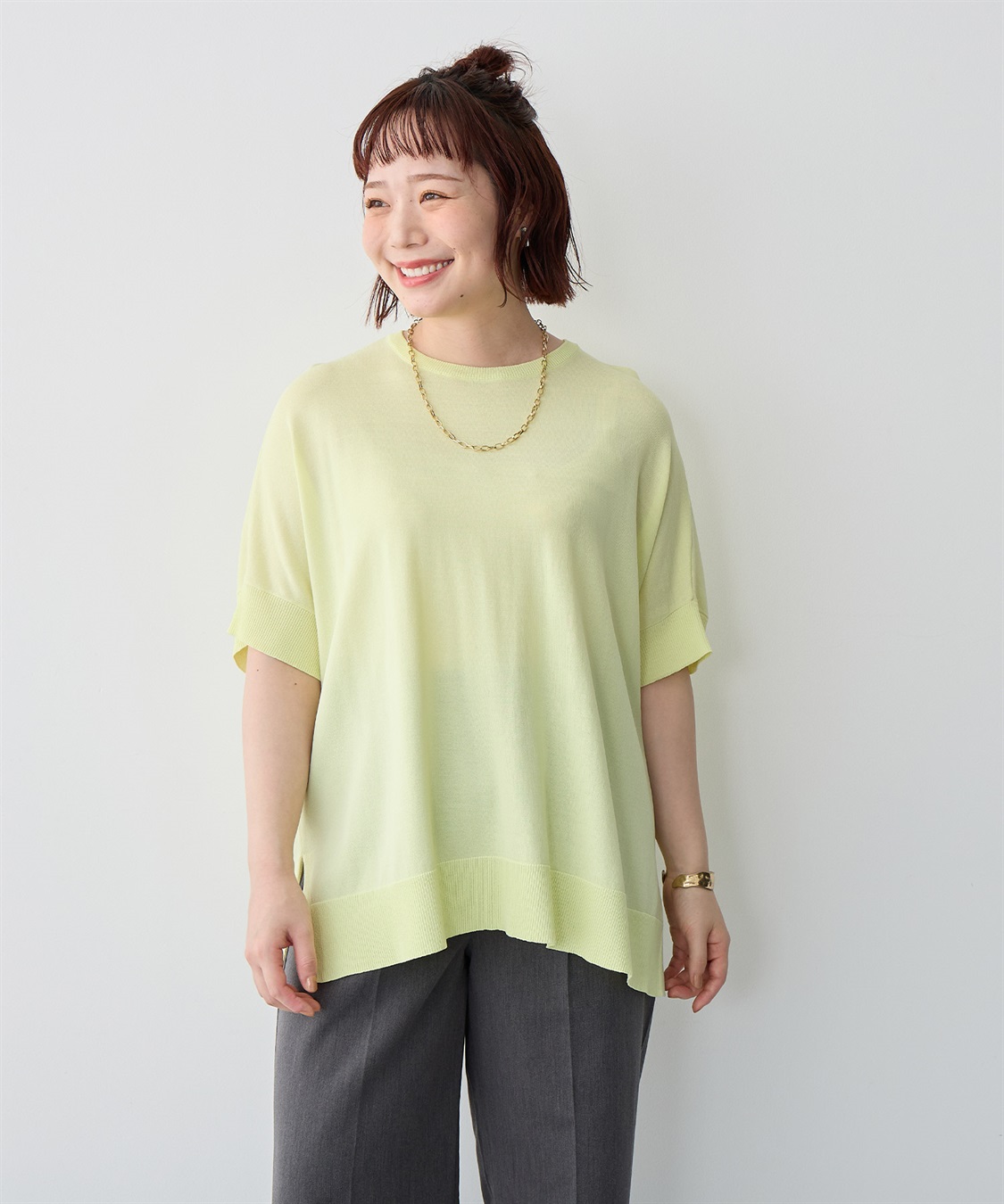 anyfee 【anyfee/大きいサイズ】ドライタッチドルマンニット◆新色追加◆《接触冷感/マシンウォッシャブル》_sub_18