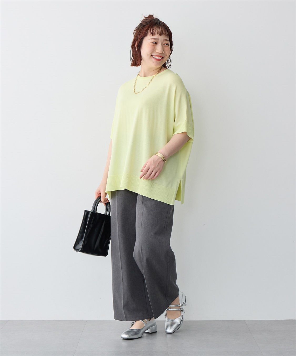 anyfee 【anyfee/大きいサイズ】ドライタッチドルマンニット◆新色追加◆《接触冷感/マシンウォッシャブル》_sub_19