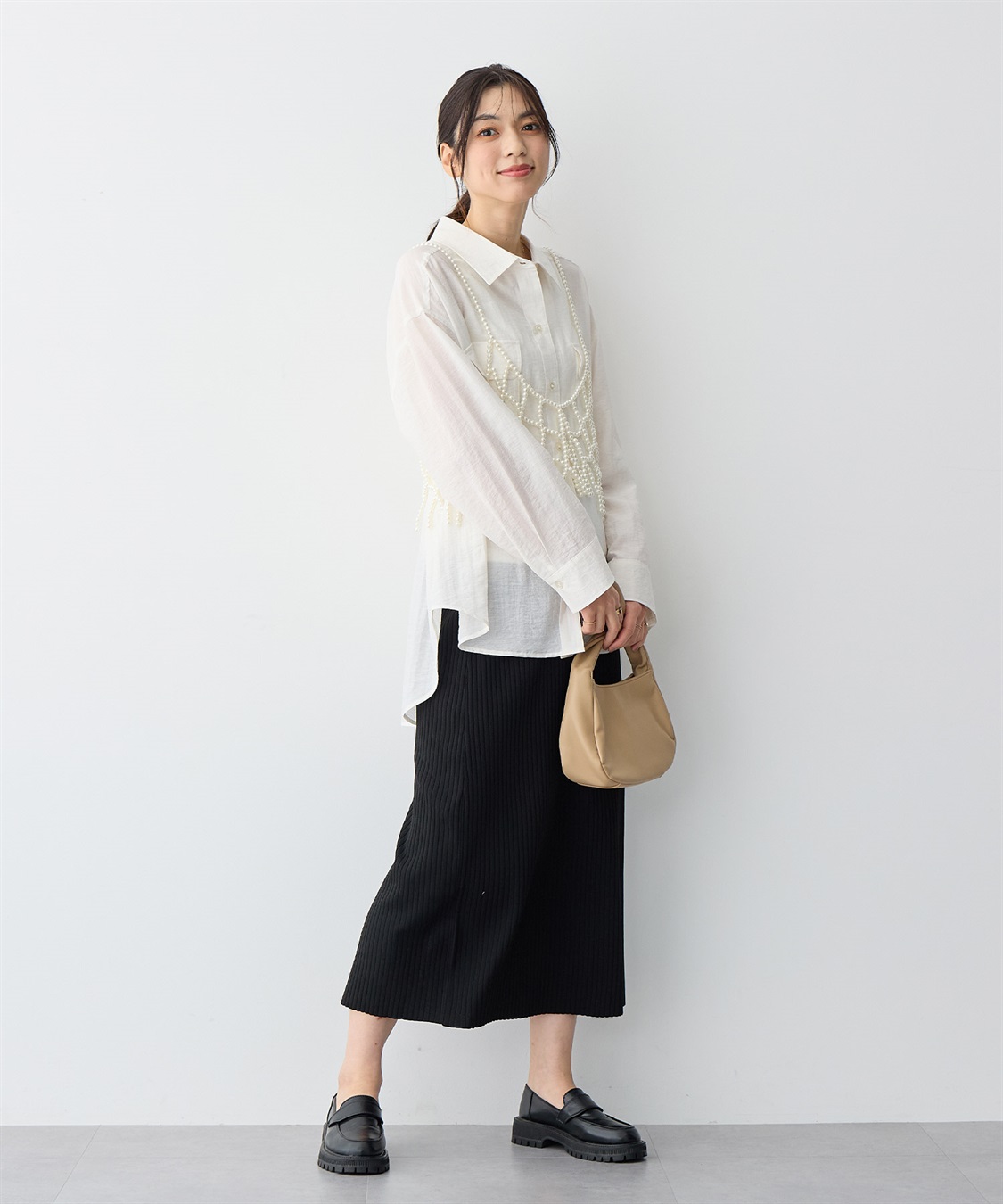 anyfee 【anyfee/プラスサイズ】リネン調ダブルポケットシャツ《接触冷感》■リネンライクシリーズ■_sub_13