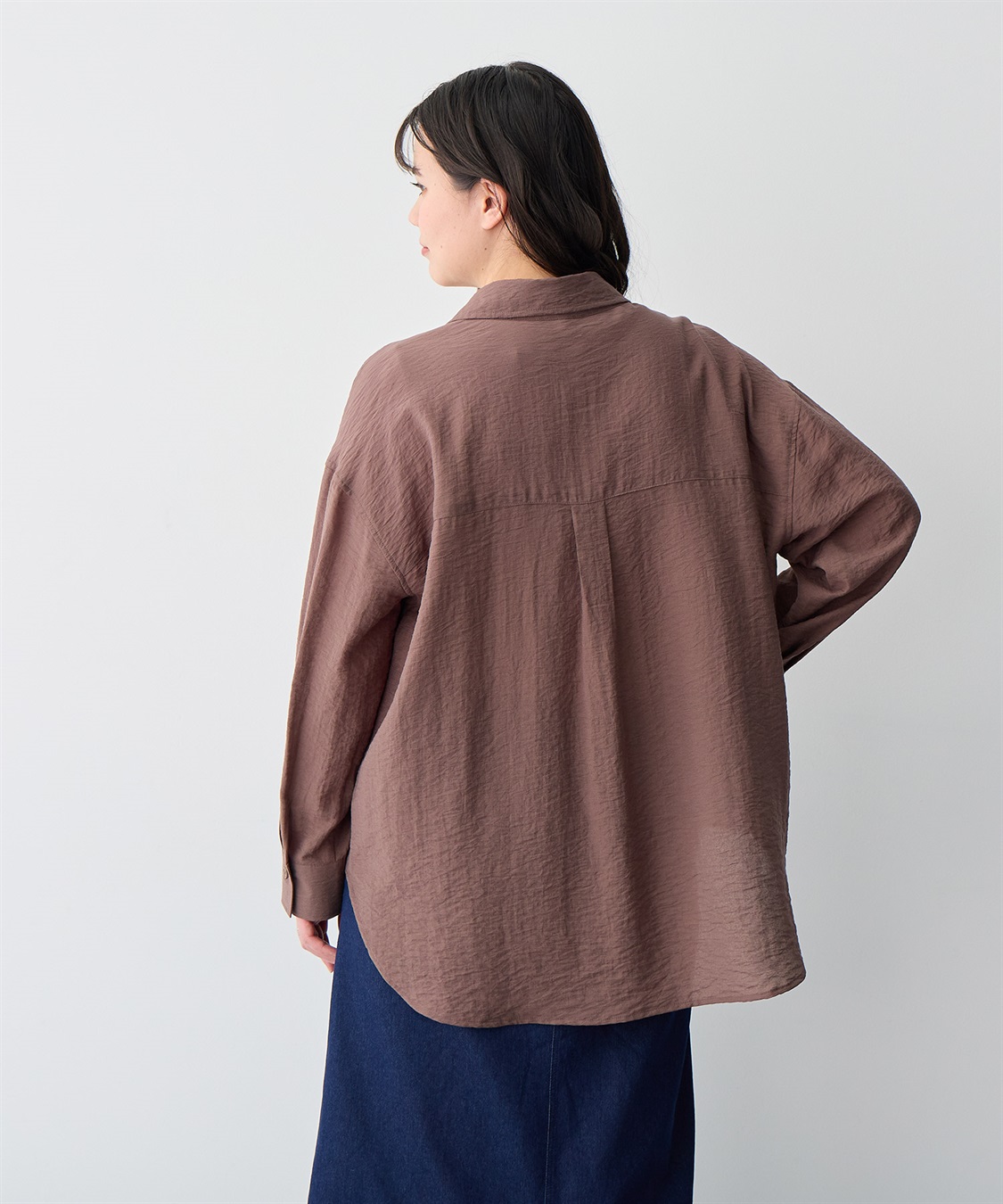 anyfee 【anyfee/プラスサイズ】リネン調ダブルポケットシャツ《接触冷感》■リネンライクシリーズ■_sub_22