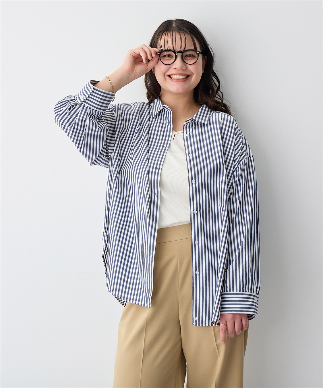 Life Style by cross marche 【anyfee/プラスサイズ】ダンガリーカシュクールシャツ_sub_15