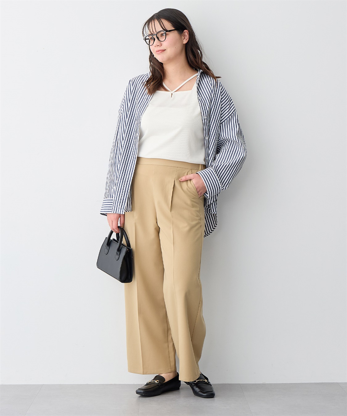 Life Style by cross marche 【anyfee/プラスサイズ】ダンガリーカシュクールシャツ_sub_16