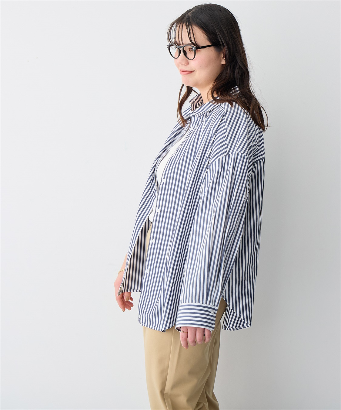 Life Style by cross marche 【anyfee/プラスサイズ】ダンガリーカシュクールシャツ_sub_20