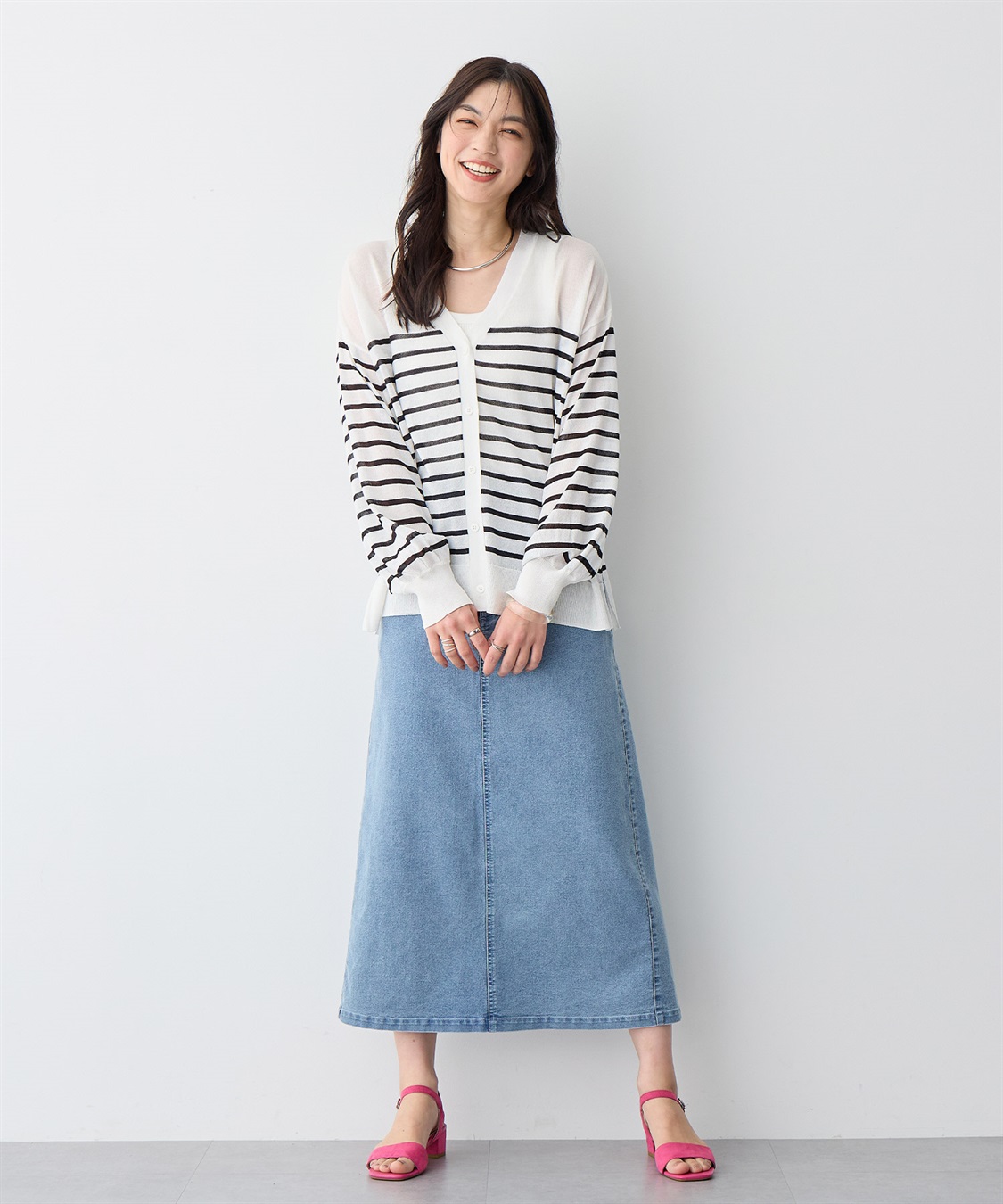 anyfee 【anyfee/プラスサイズ】デニムスカート_sub_1