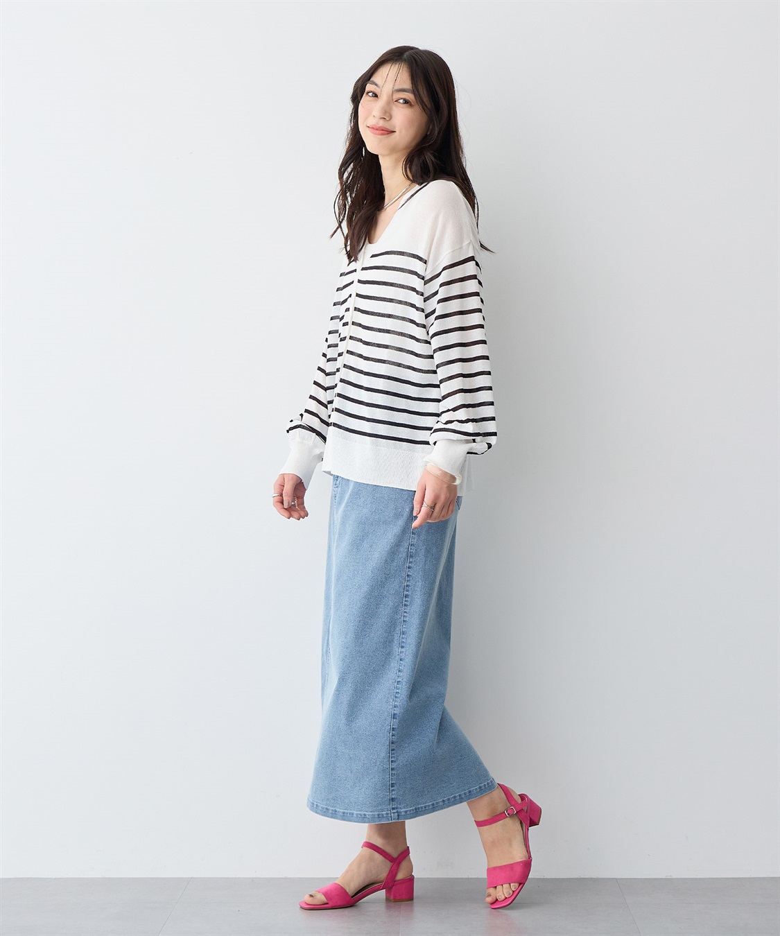 anyfee 【anyfee/プラスサイズ】デニムスカート_sub_2