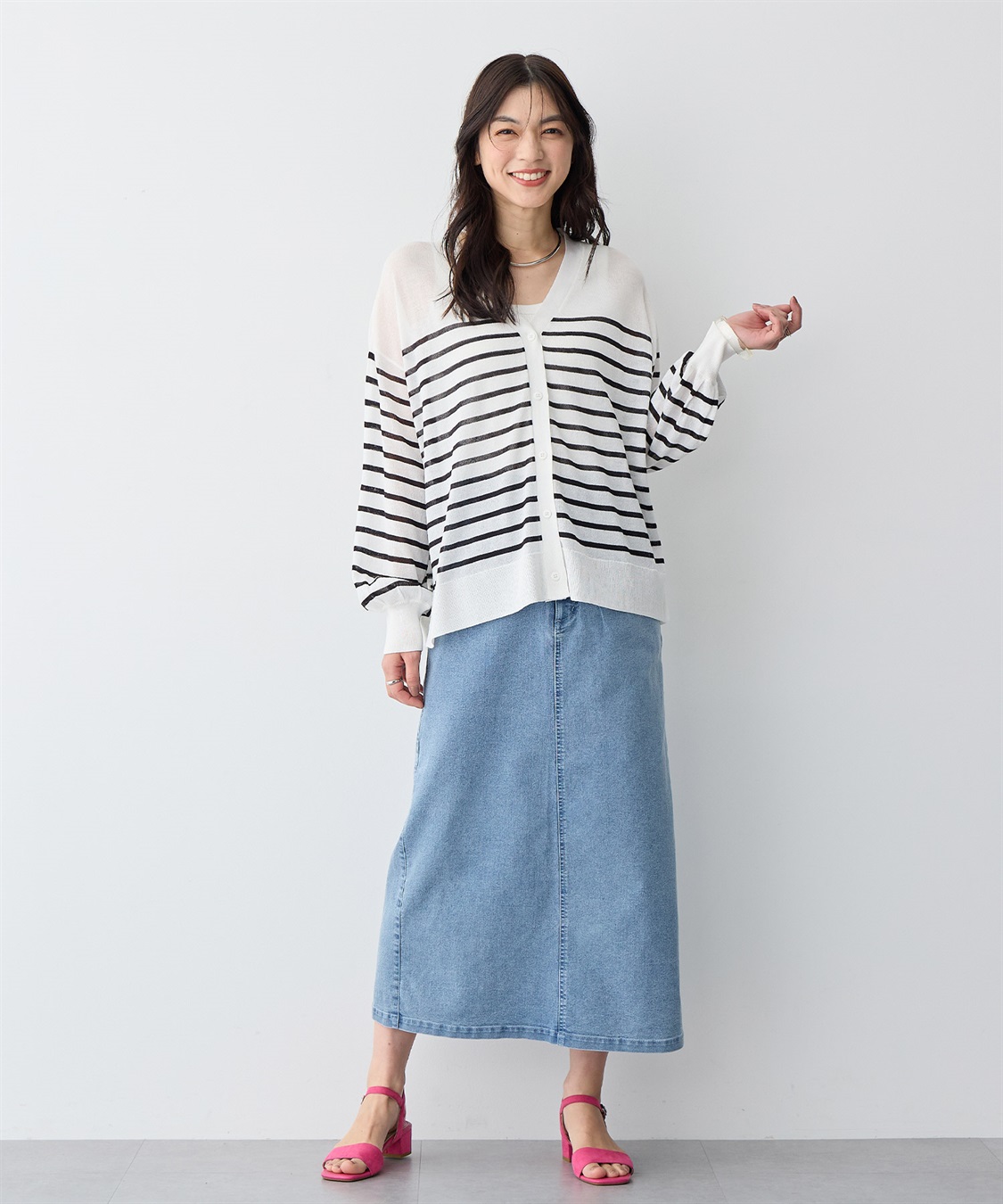 anyfee 【anyfee/プラスサイズ】デニムスカート_sub_3