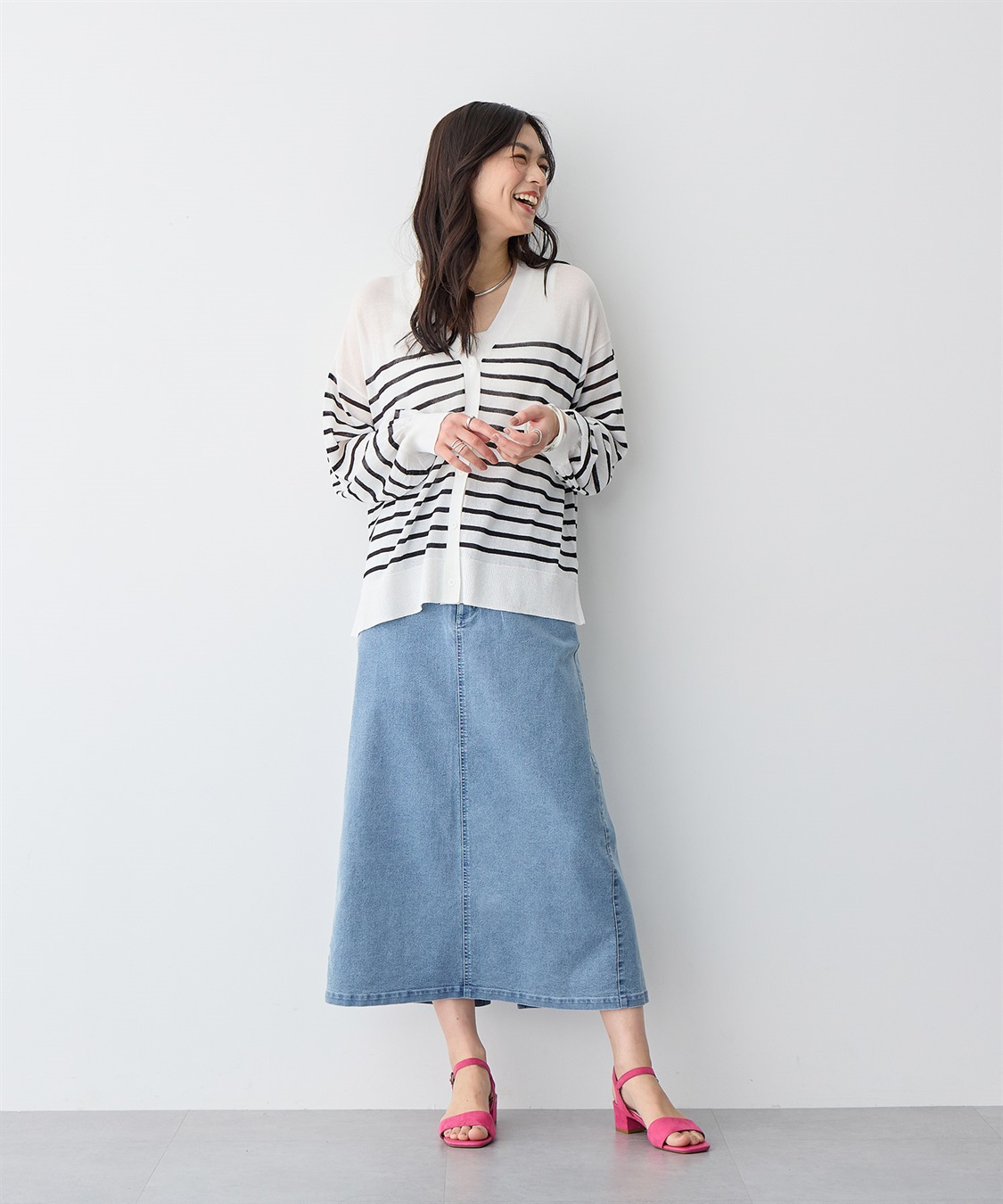 anyfee 【anyfee/プラスサイズ】デニムスカート_sub_4