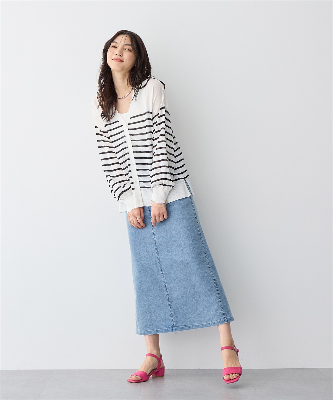 anyfee 【anyfee/プラスサイズ】デニムスカート_sub_5