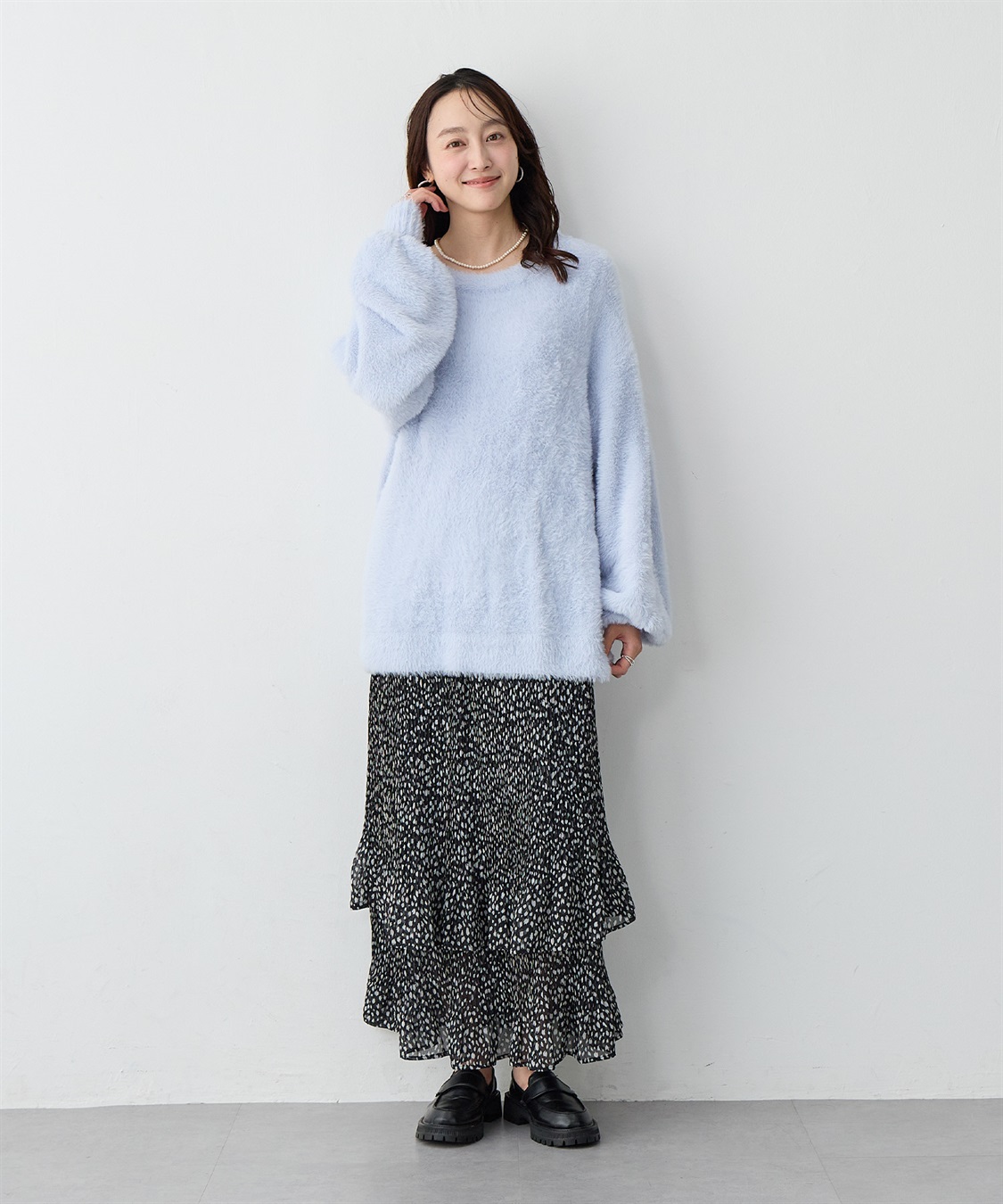 anyfee 【anyfee/大きいサイズ】シフォンティアードスカート《新色追加》_sub_10