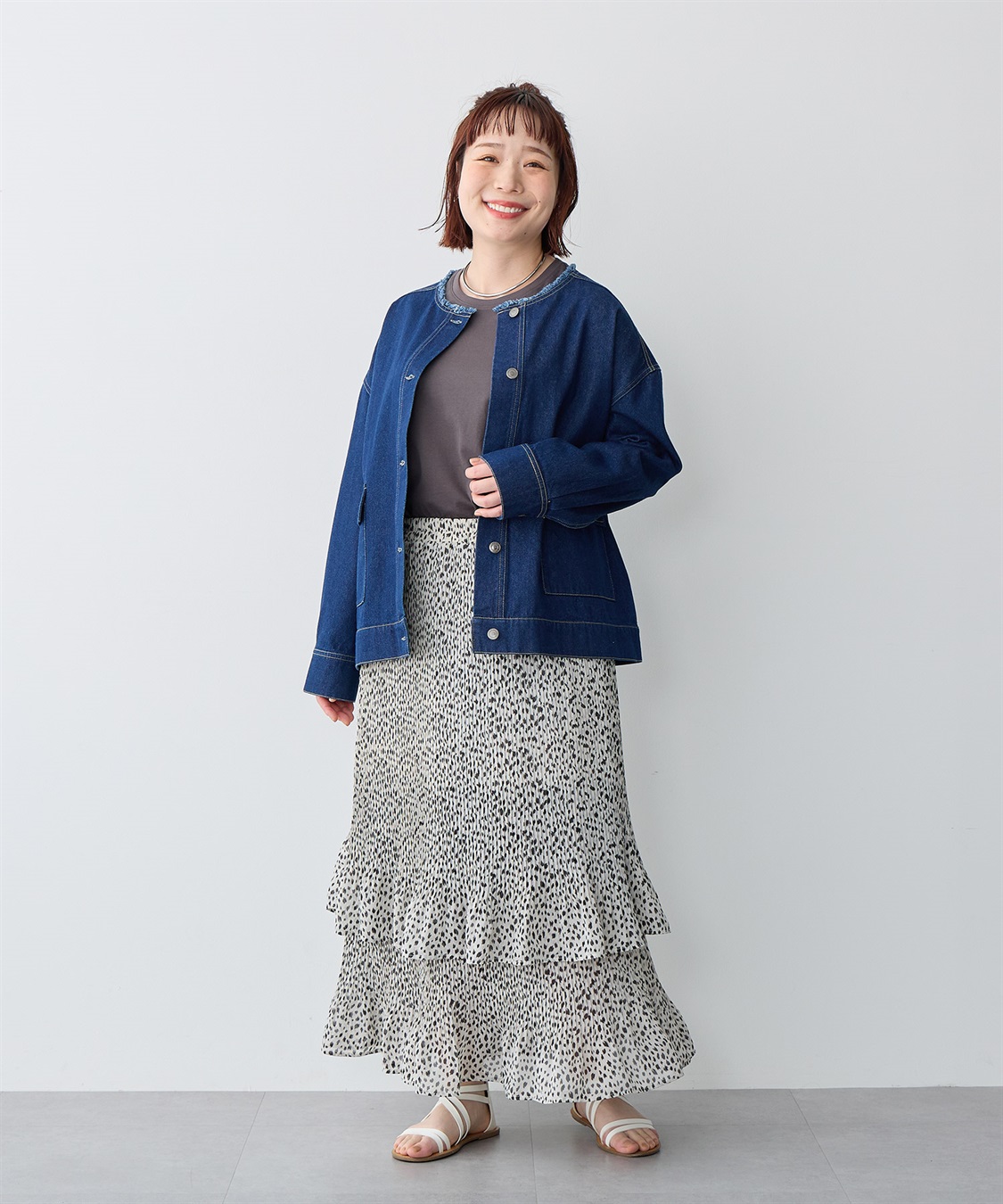 anyfee 【anyfee/大きいサイズ】シフォンティアードスカート《新色追加》_sub_12