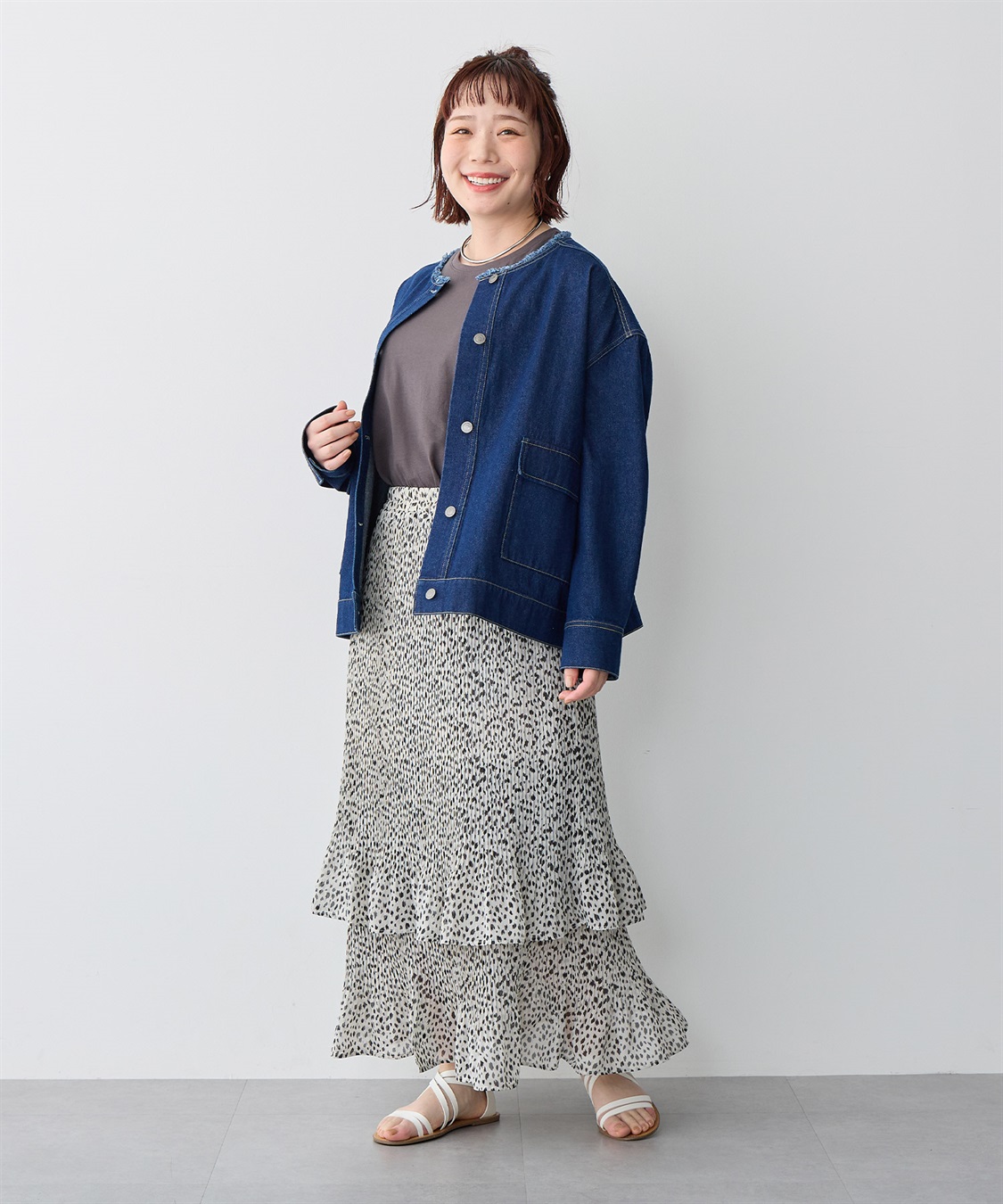 anyfee 【anyfee/大きいサイズ】シフォンティアードスカート《新色追加》_sub_14