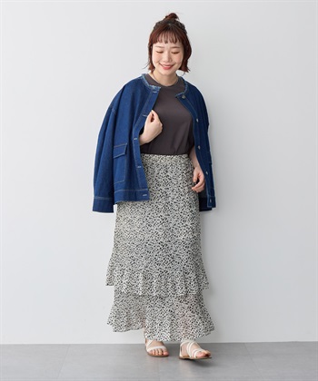 Life Style by cross marche 【anyfee/プラスサイズ】シフォンティアードスカート_subthumb_14