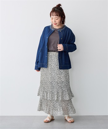 Life Style by cross marche 【anyfee/プラスサイズ】シフォンティアードスカート_subthumb_15