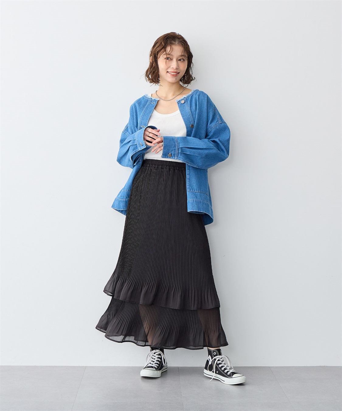 anyfee 【anyfee/大きいサイズ】シフォンティアードスカート《新色追加》_sub_19