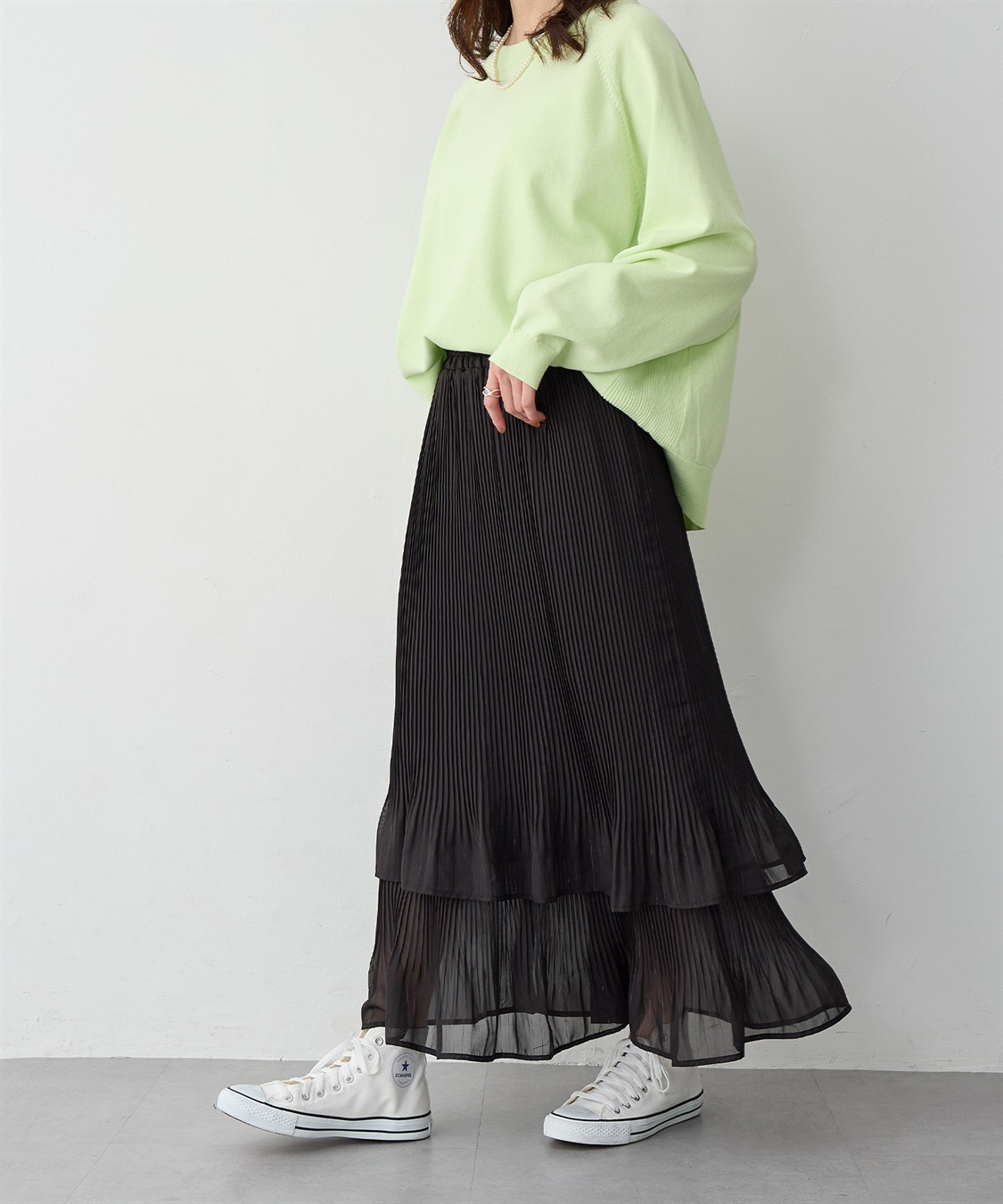 anyfee 【anyfee/大きいサイズ】シフォンティアードスカート《新色追加》_sub_22