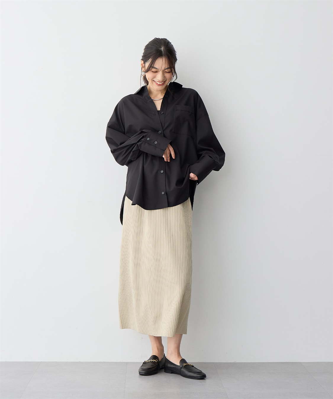 anyfee 【anyfee/プラスサイズ】ドライタッチサマーリブニットタイトスカート_sub_7