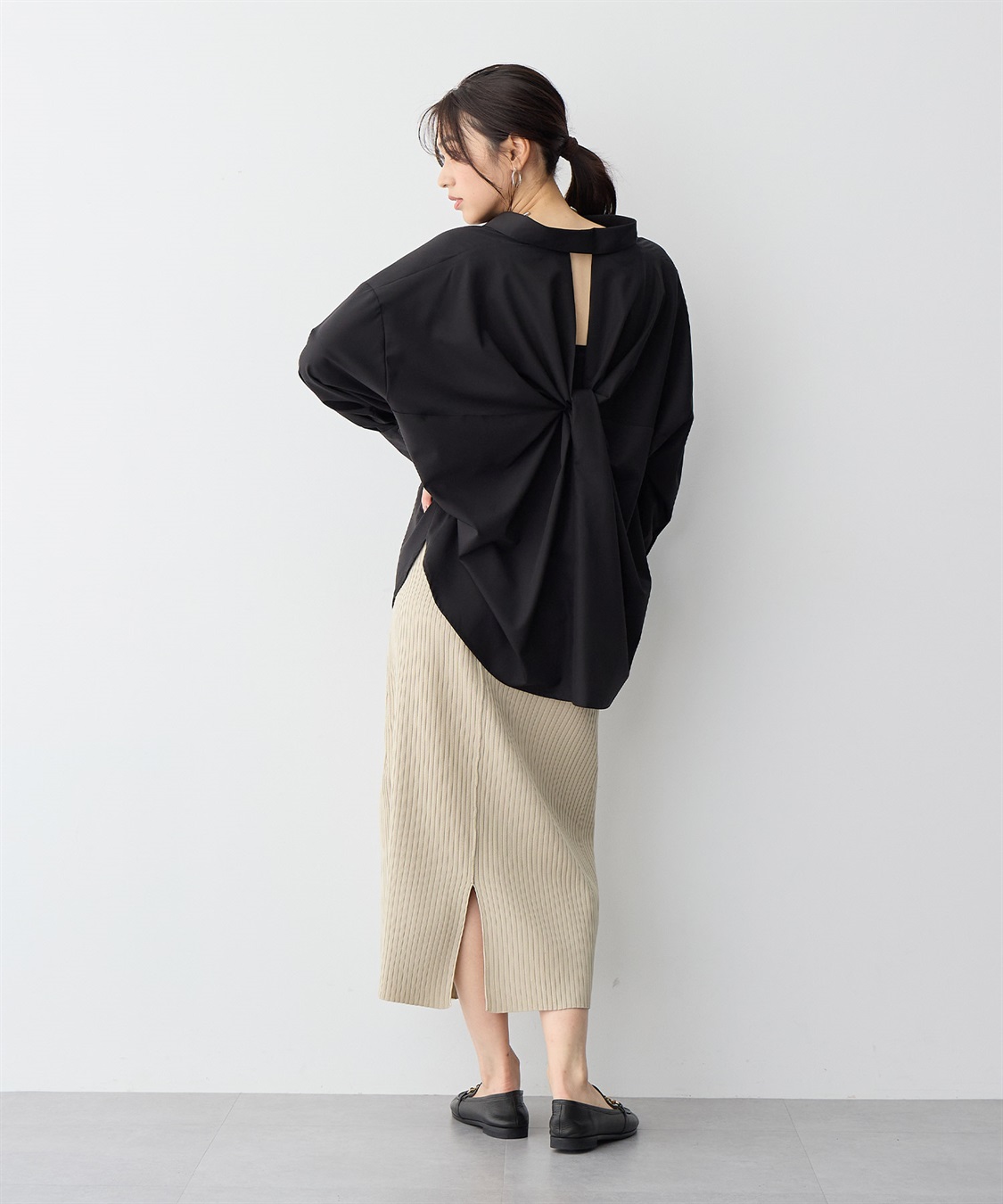 anyfee 【anyfee/プラスサイズ】ドライタッチサマーリブニットタイトスカート_sub_8