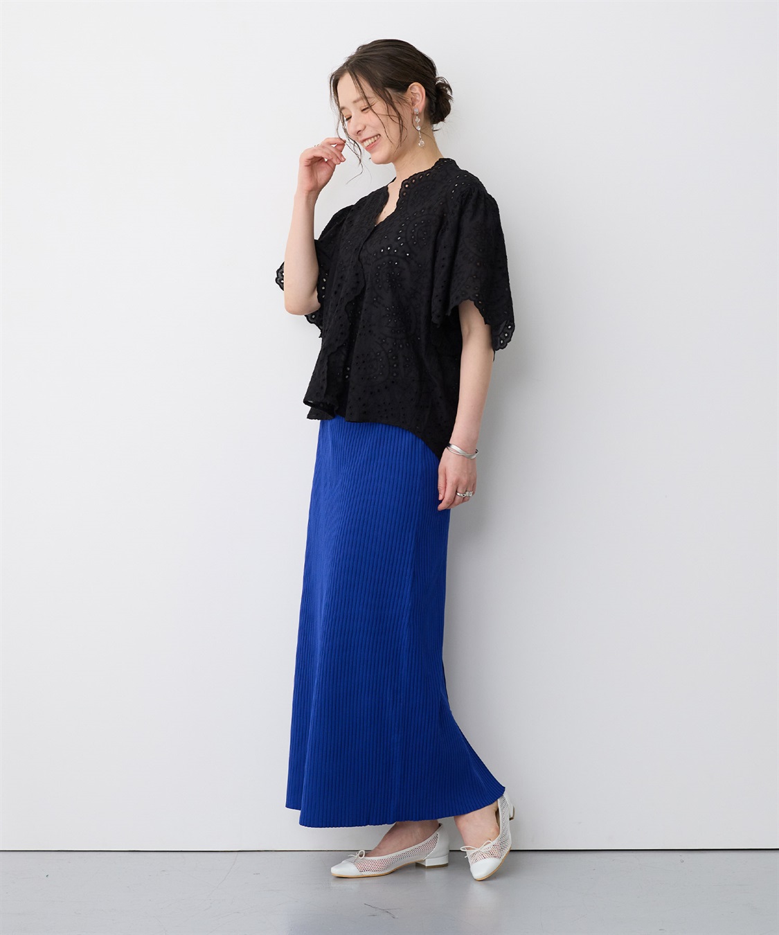 anyfee 【anyfee/プラスサイズ】ドライタッチサマーリブニットタイトスカート_sub_14