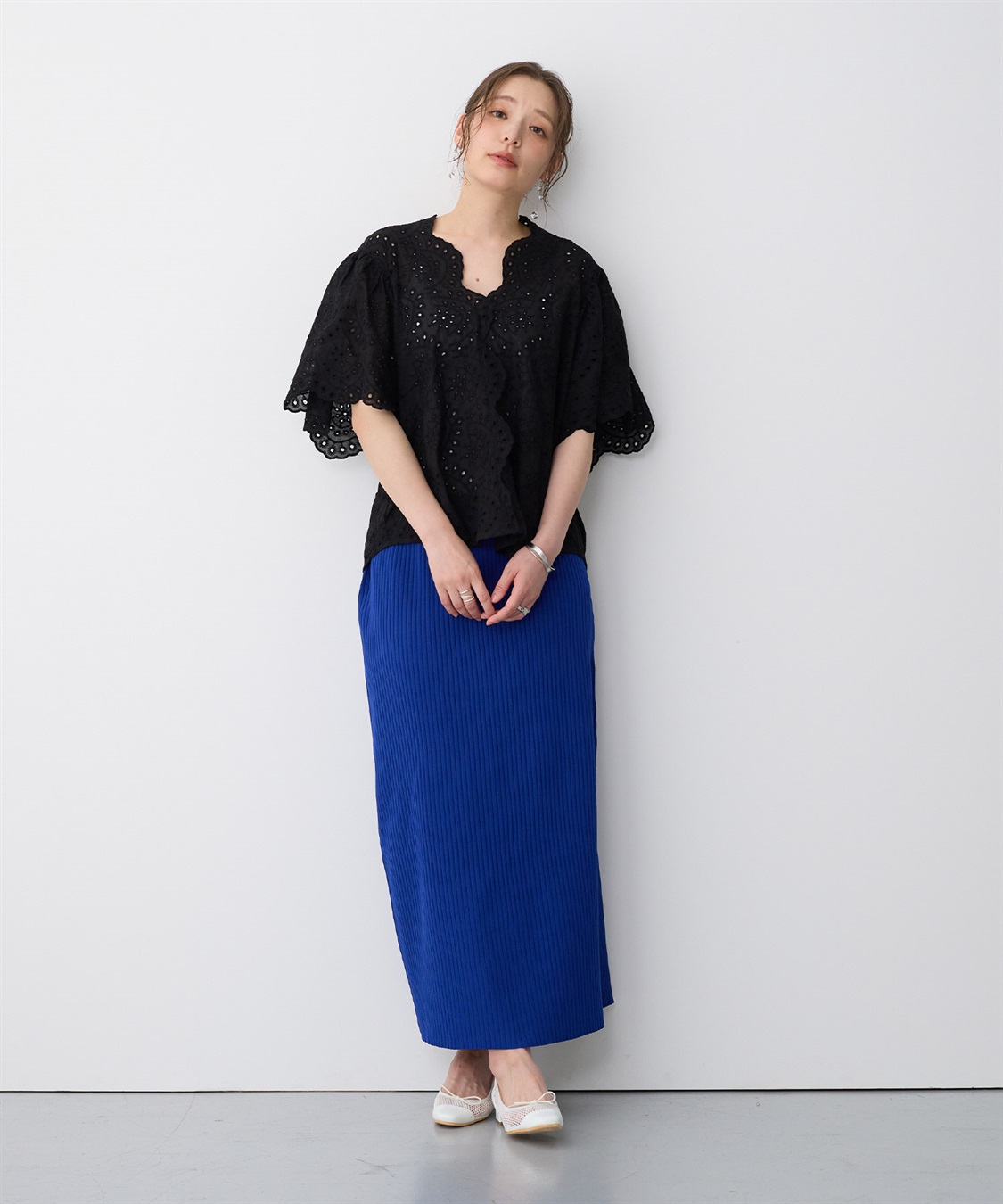 anyfee 【anyfee/プラスサイズ】ドライタッチサマーリブニットタイトスカート_sub_16