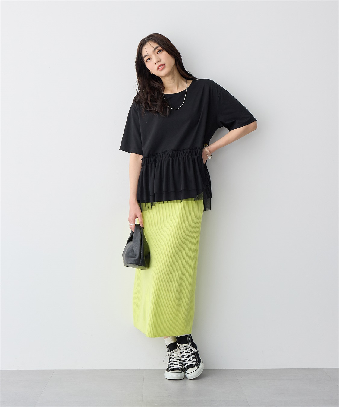 anyfee 【anyfee/プラスサイズ】ドライタッチサマーリブニットタイトスカート_sub_17