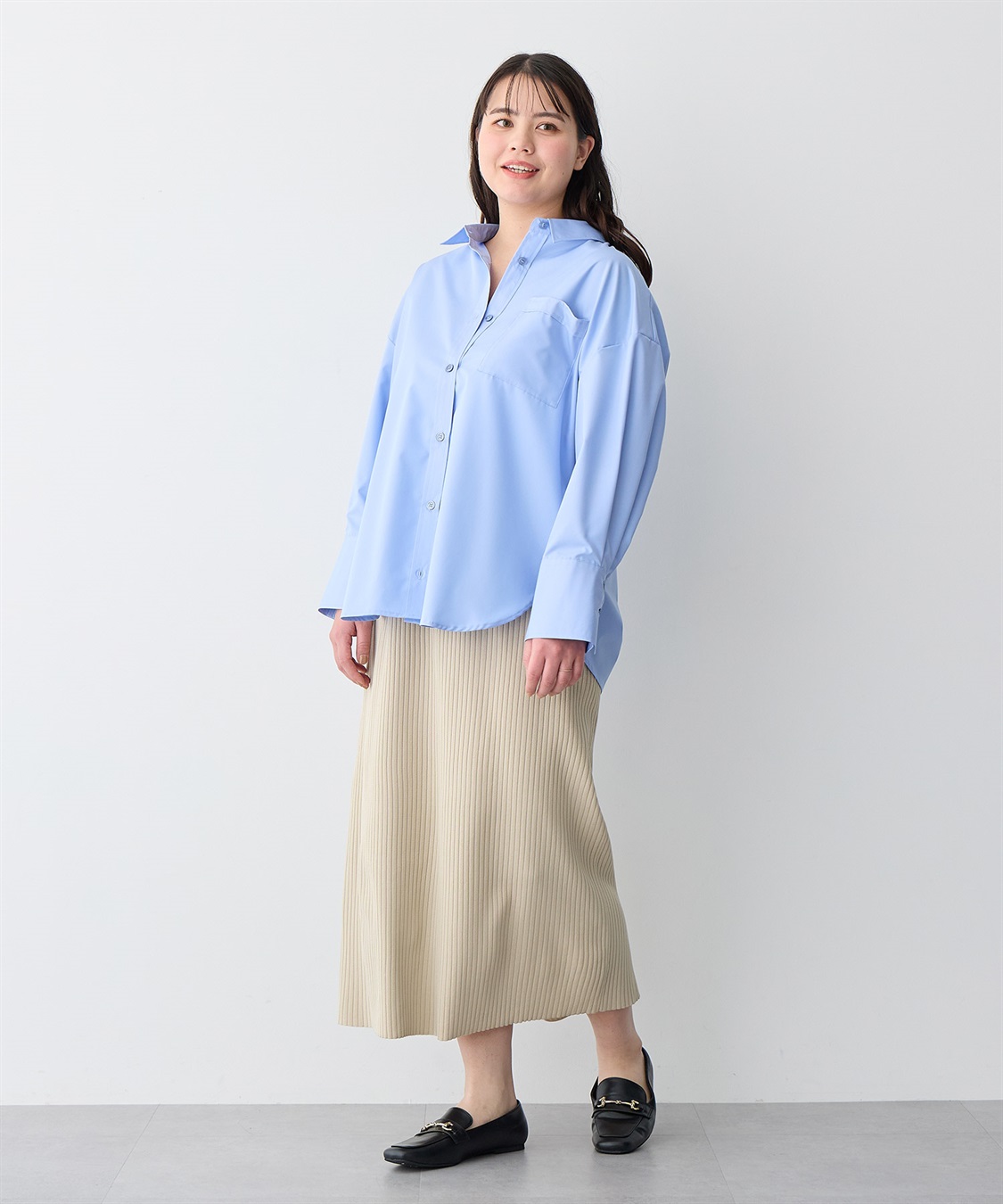 anyfee 【anyfee/プラスサイズ】ドライタッチサマーリブニットタイトスカート_sub_19