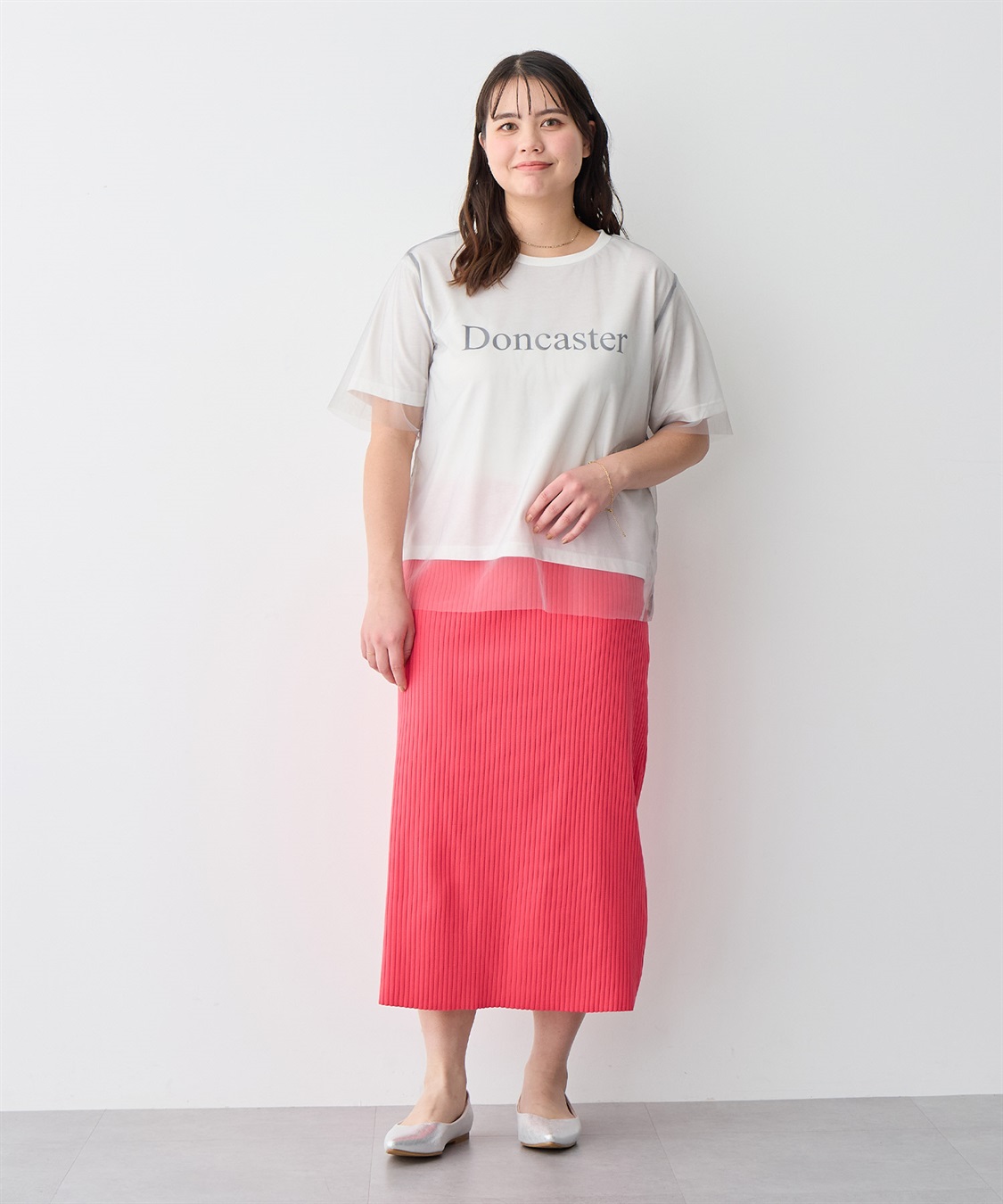 anyfee 【anyfee/プラスサイズ】ドライタッチサマーリブニットタイトスカート_sub_20