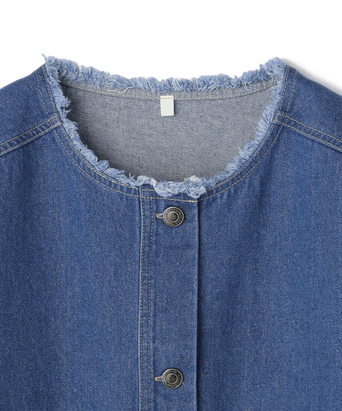 anyfee 【anyfee/プラスサイズ】ノーカラーデニムジャケット_sub_25