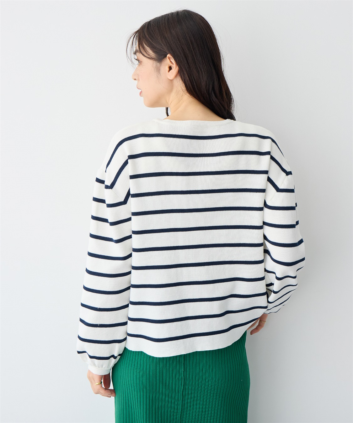 Life Style by cross marche 【anyfee/プラスサイズ】金ボタンサマーニットカーディガン_sub_6